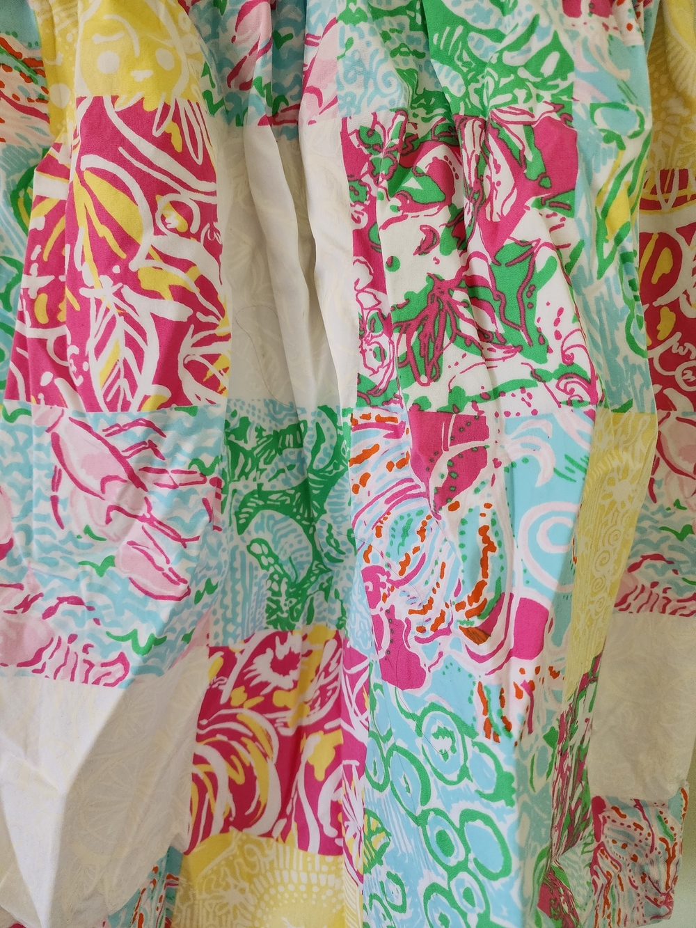Lilly Pulitzer Aqua and Pink Patchwork Tank Dress - Picture 2 of 3